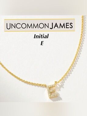 NWT Uncommon James Personalized Touch Letter E Initial Necklace With CZ Crystals
